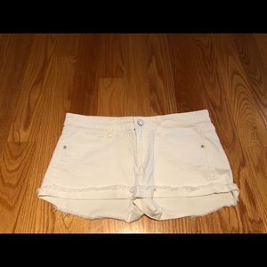 White denim shorts